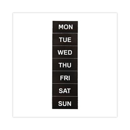 Interchangeable Magnetic Board Accessories, Days of Week, Black/White, 2" x 1"1