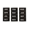 Interchangeable Magnetic Board Accessories, Months of Year, Black/White, 2" x 1", 12 Pieces1