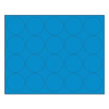 Interchangeable Magnetic Board Accessories, Circles, Blue, 3/4", 20/Pack1