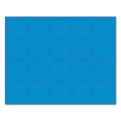 Interchangeable Magnetic Board Accessories, Circles, Blue, 3/4", 20/Pack1