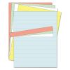 Data Card Replacement Sheet, 8.5 x 11 Sheets, Perforated at 1", Assorted, 10/Pack1