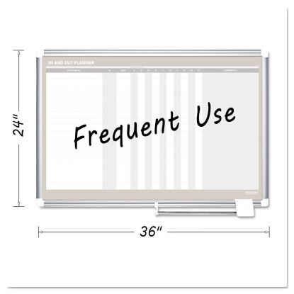 In-Out Magnetic Dry Erase Board, 36x24, Silver Frame1