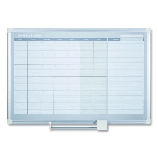 Monthly Planner, 36x24, Silver Frame1