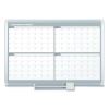 4 Month Planner, 48x36, White/Silver1