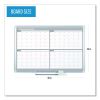 4 Month Planner, 48x36, White/Silver2