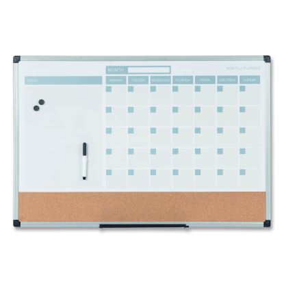 3-in-1 Calendar Planner Dry Erase Board, 36 x 24, Silver Frame1