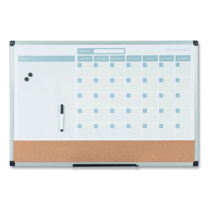 3-in-1 Calendar Planner Dry Erase Board, 24 x 18, Aluminum Frame1