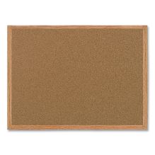 Value Cork Bulletin Board with Oak Frame, 24 x 36, Natural1