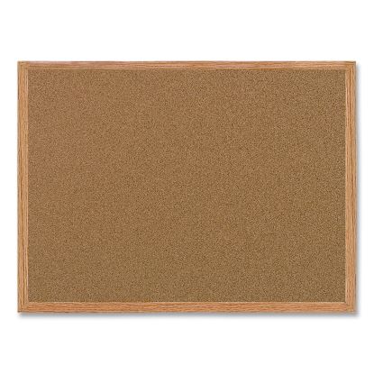 Value Cork Bulletin Board with Oak Frame, 24 x 36, Natural1