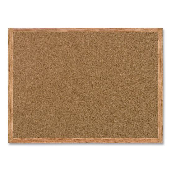 Value Cork Bulletin Board with Oak Frame, 24 x 36, Natural1