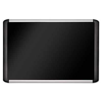 Black fabric bulletin board, 24 x 36, Silver/Black1