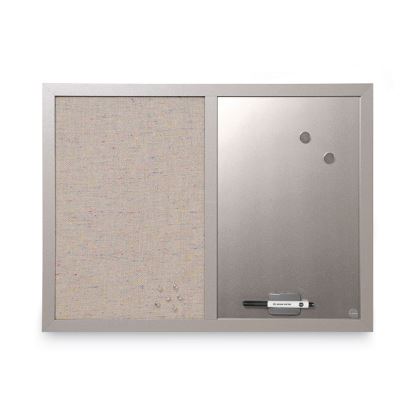 Combo Bulletin Board, Bulletin/Dry Erase, 24X18, Gray Frame1