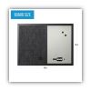 Combo Bulletin Board, Bulletin/Dry Erase, 24X18, Black Frame2