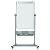 Magnetic Reversible Mobile Easel, Vertical Orientation, 35.4" x 47.2", Board, 80" Tall Easel, White/Silver1
