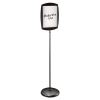 Floor Stand Sign Holder, Rectangle, 15x11 sign, 66"H, Black Frame1