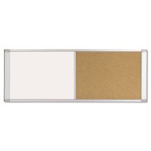 Combo Cubicle Workstation Dry Erase/Cork Board, 36x18, Silver Frame1