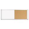 Combo Cubicle Workstation Dry Erase/Cork Board, 48x18, Silver Frame1