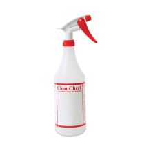 Trigger Spray Bottle, 32 oz, Clear/Red, HDPE, 3/Pack1