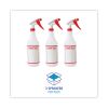 Trigger Spray Bottle, 32 oz, Clear/Red, HDPE, 3/Pack2
