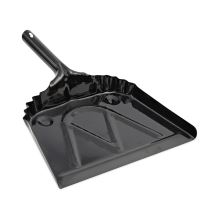 Metal Dust Pan, 12 x 14, 2 " Handle, 20-Gauge Steel, Black1