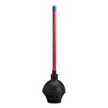 Toilet Plunger, 18" Plastic Handle, 5.63" dia, Red/Black1