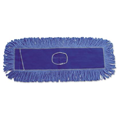 Mop Head, Dust, Looped-End, Cotton/Synthetic Fibers, 18 x 5, Blue1