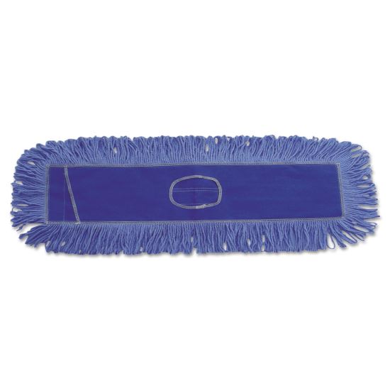 Dust Mop Head, Cotton/Synthetic Blend, 36 x 5, Looped-End, Blue1