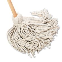 Handle/Deck Mops, 20 oz White Cotton Head, 54" Oak Wood Handle1