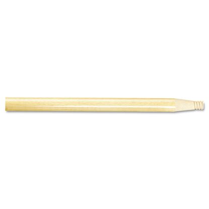 Threaded End Broom Handle, Lacquered Wood, 0.94" dia x 60", Natural1