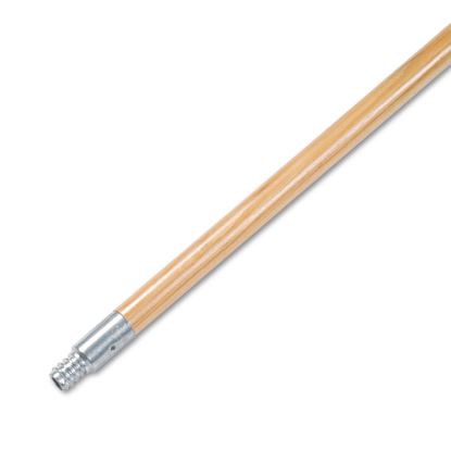 Metal Tip Threaded Hardwood Broom Handle, 0.94" dia x 60", Natural1