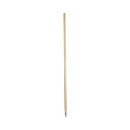 Metal Tip Threaded Hardwood Broom Handle, 1 1/8 dia x 60, Natural1