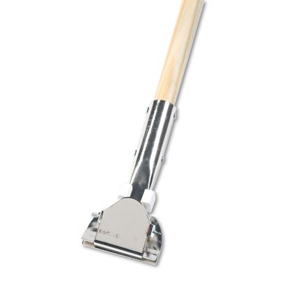Clip-On Dust Mop Handle, Lacquered Wood, Swivel Head, 1" Dia. x 60in Long1