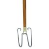 Wedge Dust Mop Head Frame/Lacquered Wood Handle, 0.94" dia x 48" Length, Natural1