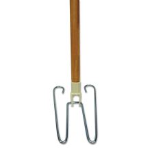 Wedge Dust Mop Head Frame/Lacquered Wood Handle, 0.94" dia x 48" Length, Natural1