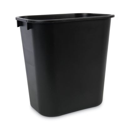 Soft-Sided Wastebasket, 14 qt, Plastic, Black1