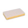 Scrubbing Sponge, Light Duty, 3.6 x 6.1, 0.7" Thick, Yellow/White, Individually Wrapped, 20/Carton1