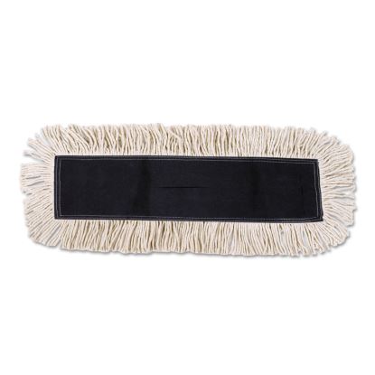 Disposable Dust Mop Head w/Sewn Center Fringe, Cotton/Synthetic, 36w x 5d, White1