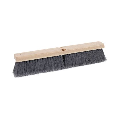 Floor Brush Head, 3" Gray Flagged Polypropylene Bristles, 18" Brush1