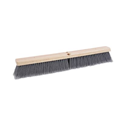Floor Brush Head, 3" Gray Flagged Polypropylene Bristles, 24" Brush1