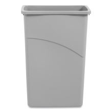 Slim Waste Container, 23 gal, Gray, Plastic1