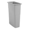 Slim Waste Container, 23 gal, Gray, Plastic2