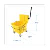 Pro-Pac Side-Squeeze Wringer/Bucket Combo, 8.75 gal, Yellow/Silver2