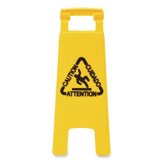 Site Safety Wet Floor Sign, 2-Sided, 10 x 2 x 26, Yellow1