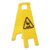 Site Safety Wet Floor Sign, 2-Sided, 10 x 2 x 26, Yellow2