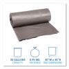 Low-Density Waste Can Liners, 30 gal, 0.95 mil, 30" x 36", Gray, 100/Carton2