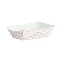 Paper Food Baskets, 0.5 lb Capacity, Red/White, 1,000/Carton1