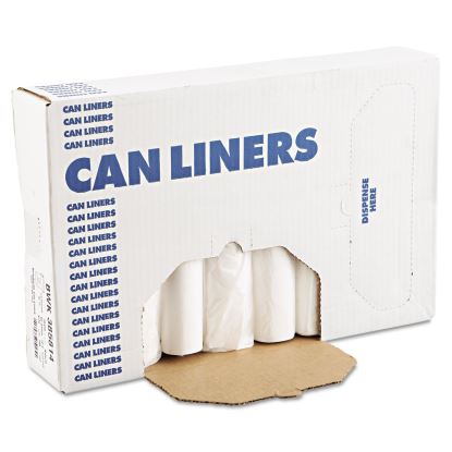 High-Density Can Liners, 60 gal, 11 microns, 38" x 58", Natural, 200/Carton1