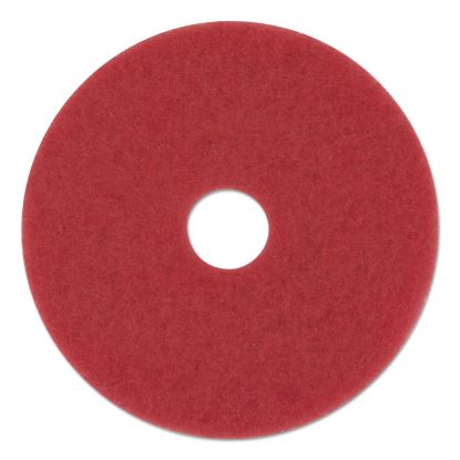 Buffing Floor Pads, 12" Diameter, Red, 5/Carton1