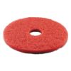 Buffing Floor Pads, 12" Diameter, Red, 5/Carton2