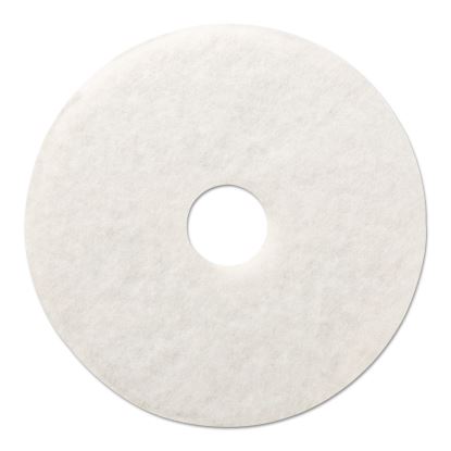 Polishing Floor Pads, 12" Diameter, White, 5/Carton1